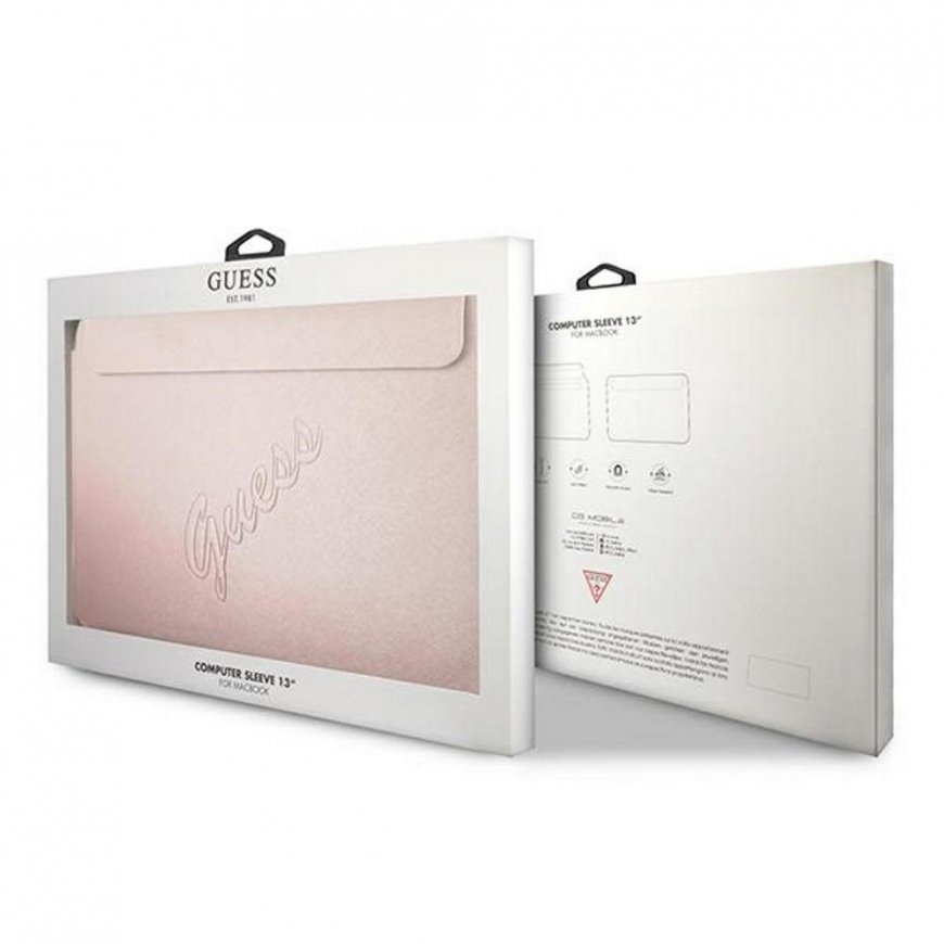 Guess Sleeve GUCS13PUSASPI 13" rožinė/rožinė Saffiano Script – 5