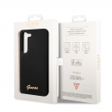 Guess Case Samsung Galaxy S23 GUHCS23SSLSMK Black Hard Case Silicone Vintage Gold Logo