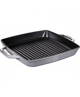 Staub grill pan induction squared 33cm Graphite Grey