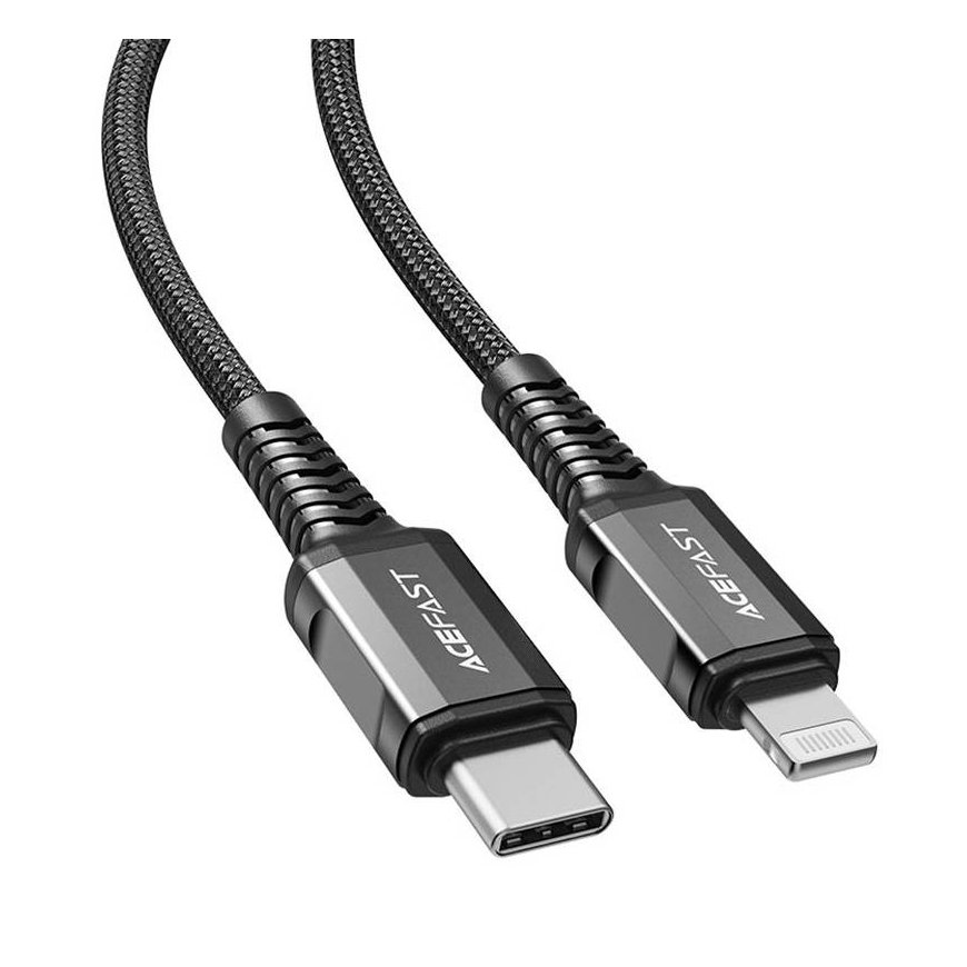 USB-C kabelis uz Lightning Acefast C1-01, 1,2 m (melns)