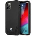Dėklas BMW BMHCP12LRSWPK iPhone 12 Pro Max 6,7" juoda/juodas kietas odinis perforuotas dėklas Dėklas BMW BMHCP12LRSWPK iPhone 12 Pro Max 6,7" juoda/juodas kietas odinis perforuotas dėklas