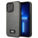 Karl Lagerfeld dėklas, skirtas iPhone 13 Pro Max KLHCP13XSFMP2DG sidabrinis kietas dėklas Saffiano Logo Karl Lagerfeld dėklas, skirtas iPhone 13 Pro Max KLHCP13XSFMP2DG sidabrinis kietas dėklas Saffiano Logo