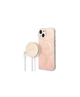 Case Guess GUHMP14XHTMRSK iPhone 14 Pro Max 6.7" black|black hardcase Golden Marble MagSafe