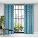 Eurofirany soft velvet curtain ARETA with boho pattern / 200 g/m2 / 140x250 / blue color Eurofirany soft velvet curtain ARETA with boho pattern / 200 g/m2 / 140x250 / blue color
