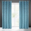 Eurofirany soft velvet curtain ARETA with boho pattern / 200 g/m2 / 140x250 / blue color Eurofirany soft velvet curtain ARETA with boho pattern / 200 g/m2 / 140x250 / blue color