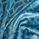 Eurofirany soft velvet curtain ARETA with boho pattern / 200 g/m2 / 140x250 / blue color Eurofirany soft velvet curtain ARETA with boho pattern / 200 g/m2 / 140x250 / blue color
