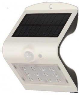 Sieninis šviestuvas Orno SILOE LED 1.5W, saulės lempa su judesio jutikliu 120st, 190lm, IP65, 4000K, 1200mAh, dvigubas šviesos š