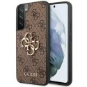 Guess case for Samsung Galaxy S23 GUHCS23S4GMGBR brown hardcase 4G Big Metal Logo