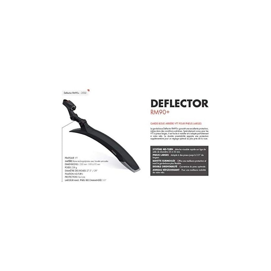 ZEFAL DEFLECTOR RM90+ rear mud guard, black – 4