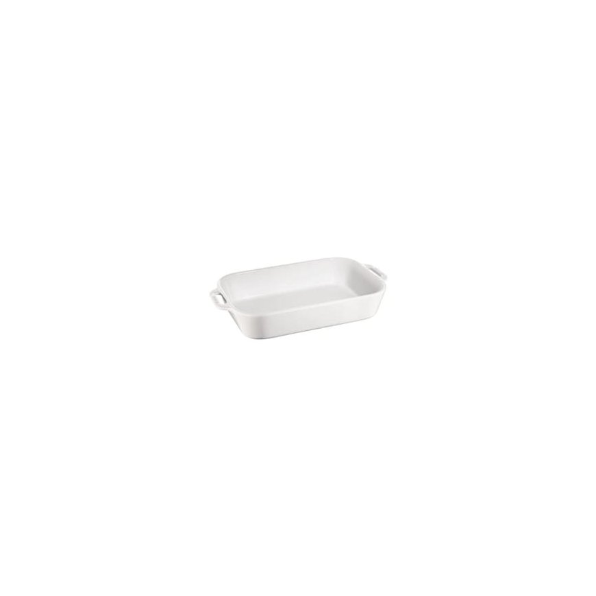 Staub Rectangular Dish Ceramic, white, 34x24cm