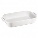 Staub Rectangular Dish Ceramic, white, 34x24cm Staub Rectangular Dish Ceramic, white, 34x24cm