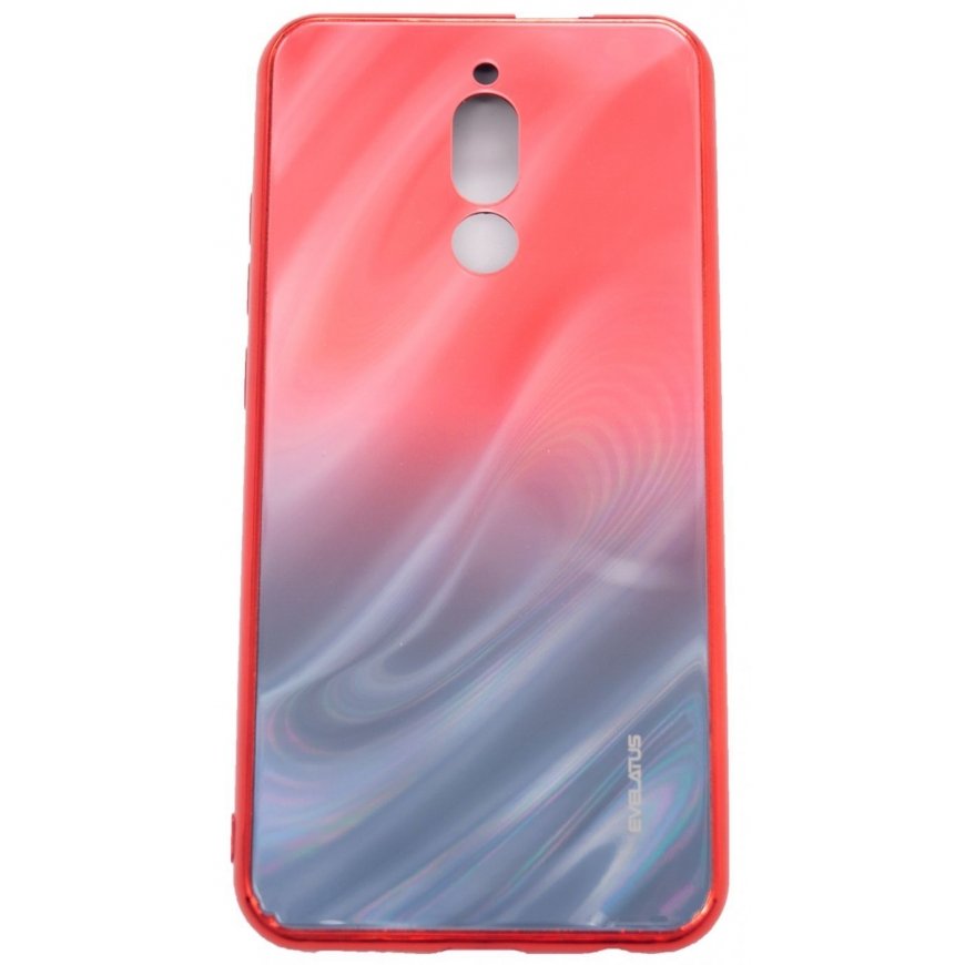 Evelatus Xiaomi Redmi 8 Water Ripple Gradient Color Anti-Explosion Tempered Glass Case Gradient Red-Black