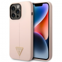 Guess Silicone Triangle Logo do iPhone 14 Pro Max (rožinė)