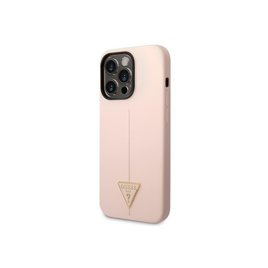 Guess Silicone Triangle Logo for iPhone 14 Pro Max (pink) – 2