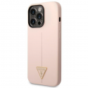 Guess Silicone Triangle Logo do iPhone 14 Pro Max (rožinė)