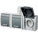 Elektro-Plast Triple AQUANT lizdas su 3x2P + Z IP65 (1243-65) Elektro-Plast Triple AQUANT lizdas su 3x2P + Z IP65 (1243-65)