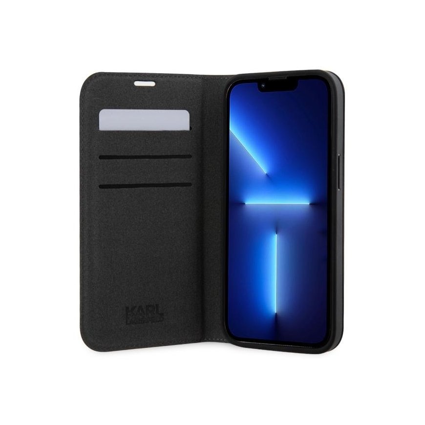 Karl Lagerfeld Case for iPhone 14 6.1" KLBKP14SSAKLHPG Side Brine BT Saffiano Mono – 4