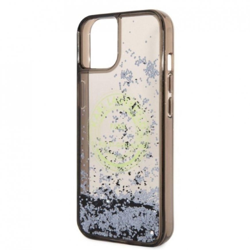Karl Lagerfeld dėklas, skirtas iPhone 14 6,1" KLHCP14SLCRSGRK juodas hardcase Liquid Glitter RSG