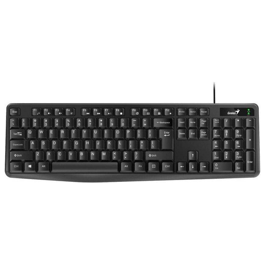 Klaviatūra ir pelė Genius KB-117, klaviatūra US, klasyczna, neperšlampamas rodzaj su laidu (USB), juoda, nie – 2