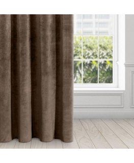 Eurofirany DIVA LINE RIA Soft velvet night curtain, 140X250 cm, loops / rings, color: brown
