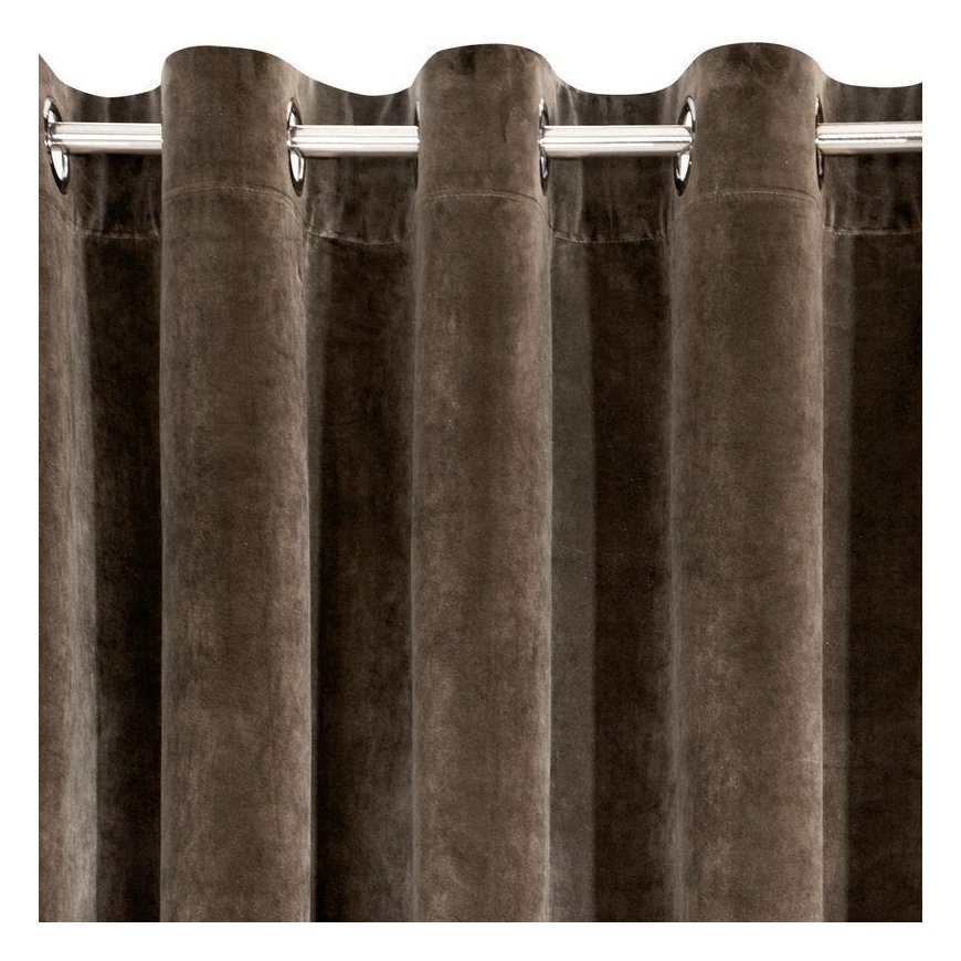 Eurofirany DIVA LINE RIA Soft velvet night curtain, 140X250 cm, loops / rings, color: brown – 2