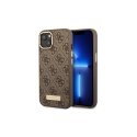 Guess dėklas, skirtas iPhone 14 Plus 6,7" GUHMP14MU4GPRW ruda HC Magsafe 4G PU logotipo plokštė Guess dėklas, skirtas iPhone 14 Plus 6,7" GUHMP14MU4GPRW ruda HC Magsafe 4G PU logotipo plokštė