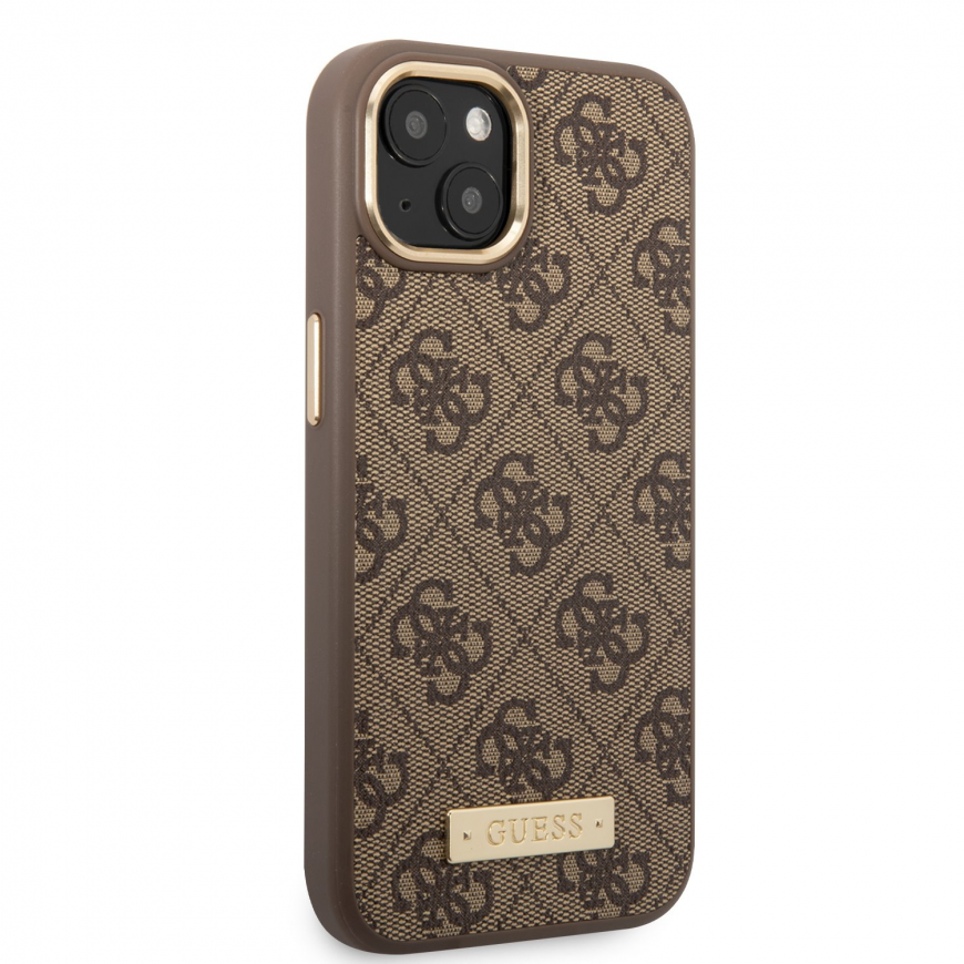 Guess Case for iPhone 14 Plus 6.7" GUHMP14MU4GPRW Brown HC Magsafe 4G PU Logo Panel – 4