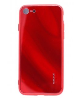 Evelatus Apple iPhone 7/8 Water Ripple Gradient Color Anti-Explosion Tempered Glass Case Gradient Red-Black