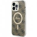 Guess Case for iPhone 14 Pro Max 6.7" GUHMP14XH4STW Brown Hard Case Magsafe IML 4G Guess Case for iPhone 14 Pro Max 6.7" GUHMP14XH4STW Brown Hard Case Magsafe IML 4G