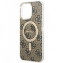 Guess Case for iPhone 14 Pro Max 6.7" GUHMP14XH4STW Brown Hard Case Magsafe IML 4G Guess Case for iPhone 14 Pro Max 6.7" GUHMP14XH4STW Brown Hard Case Magsafe IML 4G