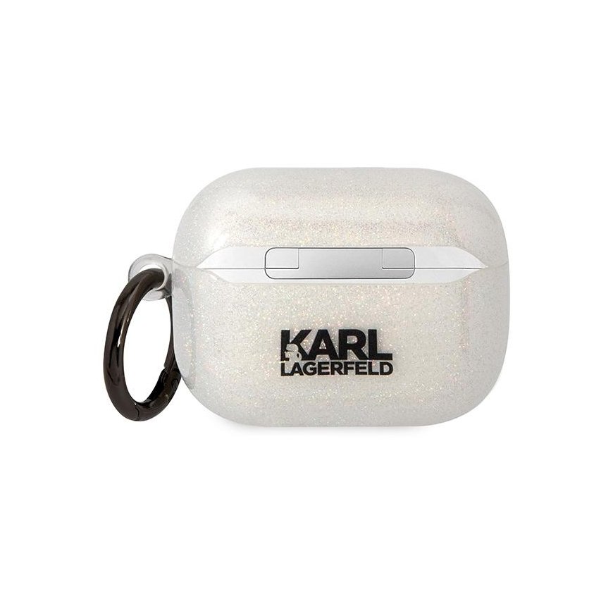 Ausinės Karl Lagerfeld etui skirta Airpods Pro KLAPHNKCTGT transparentne Gliter Karl&Choupette – 2