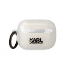 Headphones for Karl Lagerfeld Airpods Pro KLAPHNKCTGT in transparent glitter Karl&Choupette