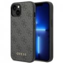 Guess Spėk GUHCP14SG4GFGR „iPhone 14 6,1" zario/pilkos spalvos kietas dėklas 4G Metal Auksinė Logotipas“