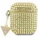 Guess - AirPods 1/2 cover Rhinestone Triangle Charm Gold Guess - AirPods 1/2 cover Rhinestone Triangle Charm Gold