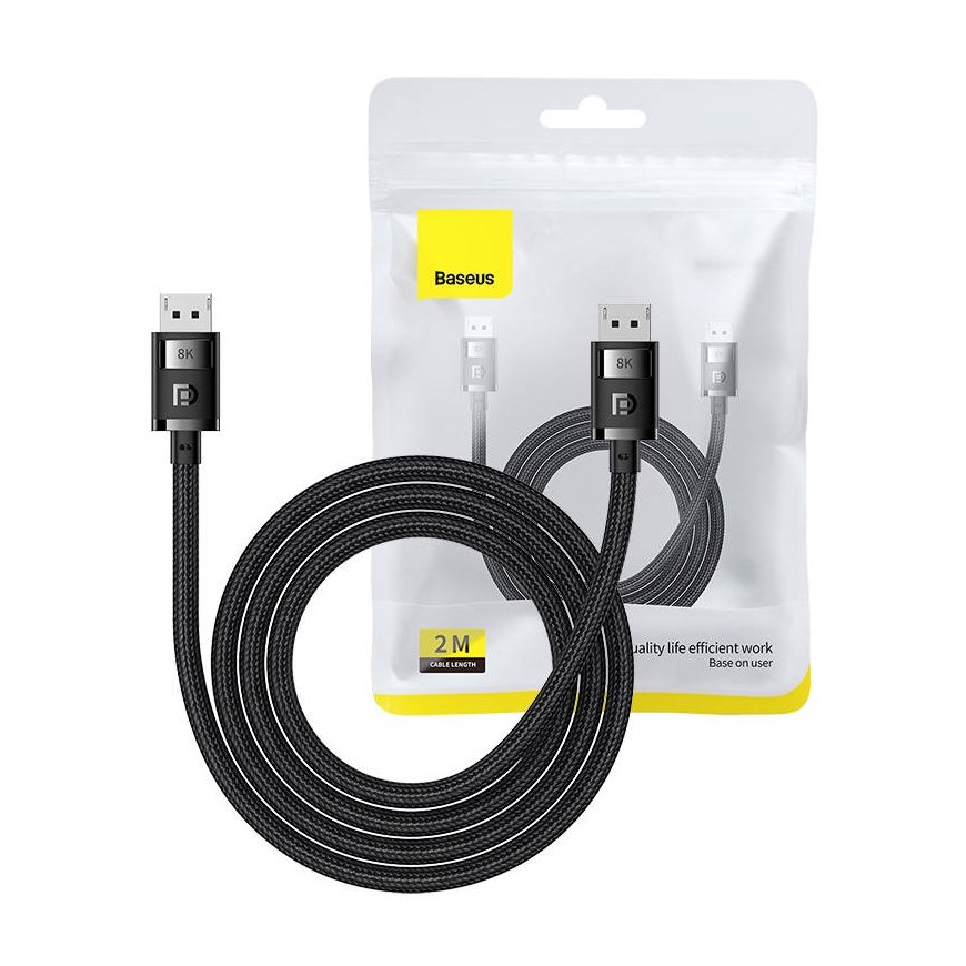 DP 8K to DP 8K cable Baseus High Definition 2m (black)