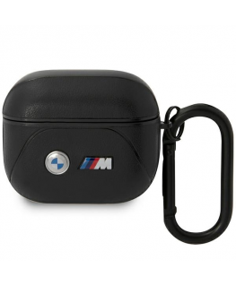 Case BMW BMA322PVTK AirPods 3 gen cover black|black Leather Curved Line