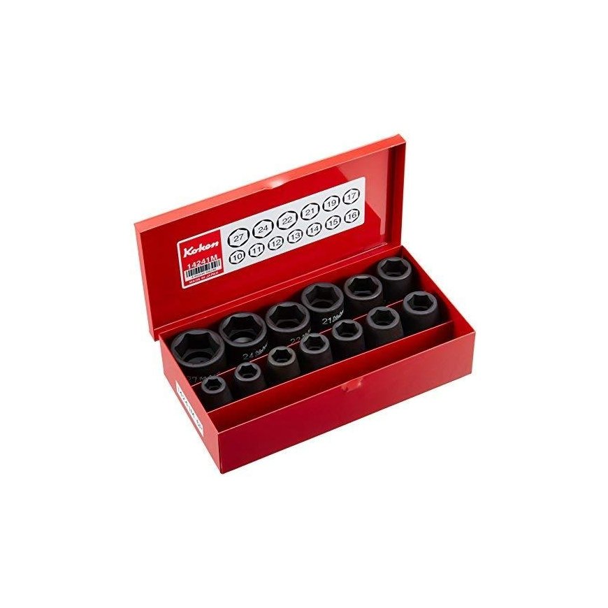 1/2" Hex Impact Socket Set KOKEN 14241M