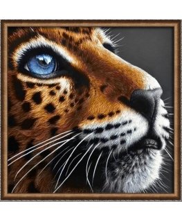 Beldizart Diamond painting set "Blue-eyed leopard" 30*30 cm AM4022