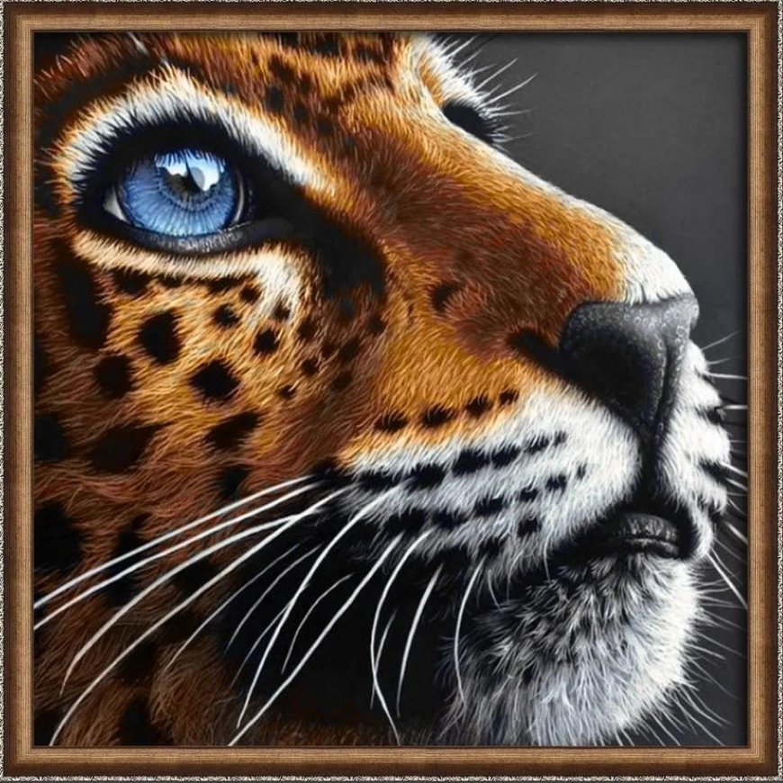 Beldizart Deimantų tapybos rinkinys "Mėlyna-eyed leopard" 30*30 cm AM4022