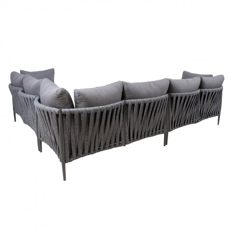 Garden furniture set BREMEN table, corner sofa, grey – 2