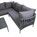 Garden furniture set BREMEN table, corner sofa, grey