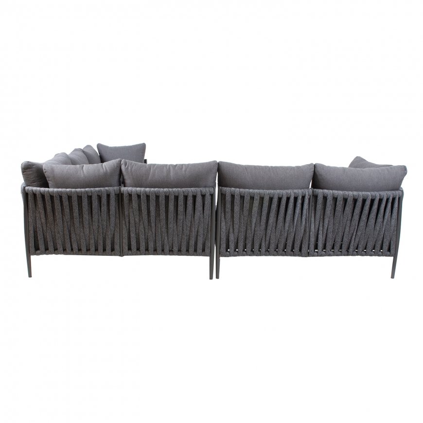 Garden furniture set BREMEN table, corner sofa, grey – 5