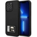 Karl Lagerfeld dėklas iPhone 13 Pro KLHCP13L3DKPK juodas kietas dėklas Iconic Karl's Head
