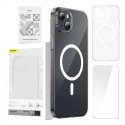 Phone case Baseus Magnetic Crystal Clear for iPhone 13 (transparent) with all-tempered-glass screen protector and cleaning kit Phone case Baseus Magnetic Crystal Clear for iPhone 13 (transparent) with all-tempered-glass screen protector and cleaning kit
