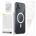 Phone case Baseus Magnetic Crystal Clear for iPhone 13 (transparent) with all-tempered-glass screen protector and cleaning kit Phone case Baseus Magnetic Crystal Clear for iPhone 13 (transparent) with all-tempered-glass screen protector and cleaning kit