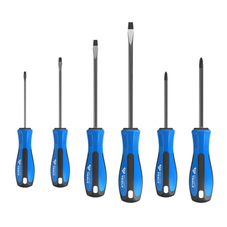 Brilliant Tools Skrūvgriežu komplekts 6 daļas