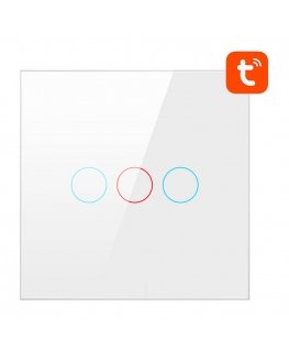 Smart Light Switch WiFi Avatto TS02-EU-W3 3 Way TUYA (white)