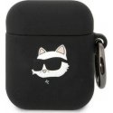 Karl Lagerfeld Case Karl Lagerfeld KLA2RUNCHK Apple AirPods 2/1 cover black/black silicone Choupette Head 3D