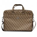 Guess Saffiano 4G Triangle Logo Kompiuterio krepšys 16" ruda