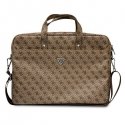 Guess Saffiano 4G Triangle Logo Kompiuterio krepšys 16" ruda